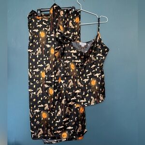 Never Fully Dressed Running Wild Jaspre cami in gold & black